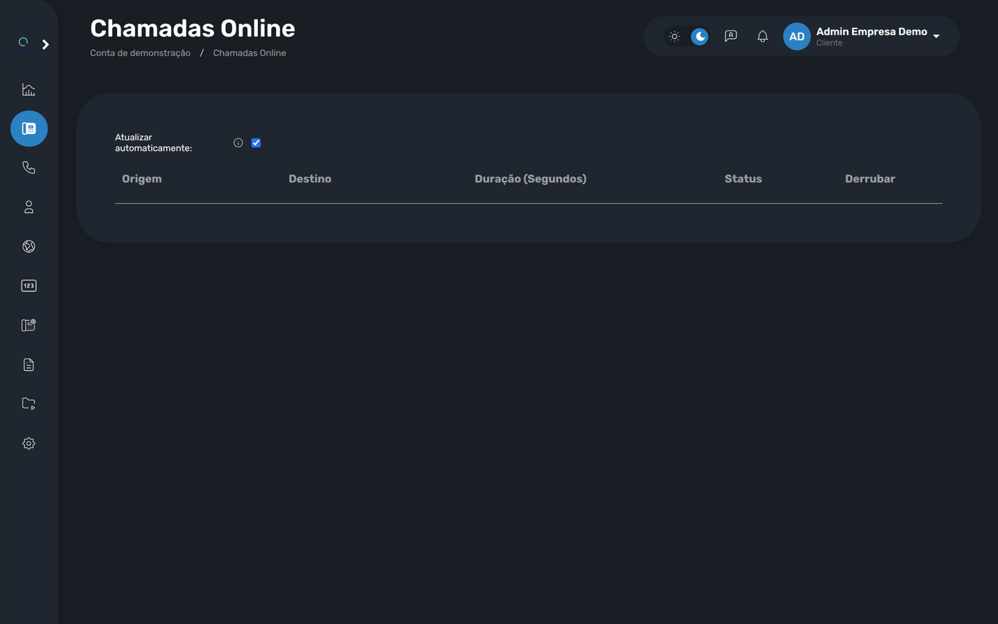 Chamadas online