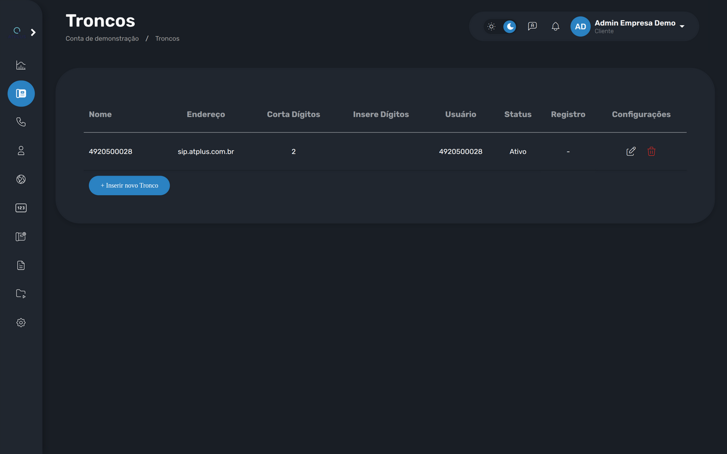 Lista de troncos